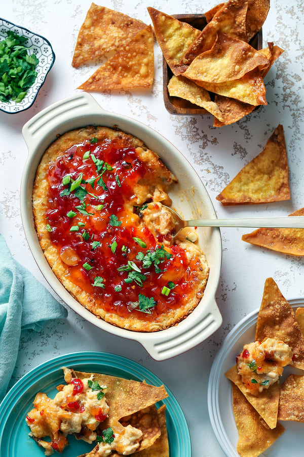 Crab Rangoon Dip with Hot Pepper Jelly