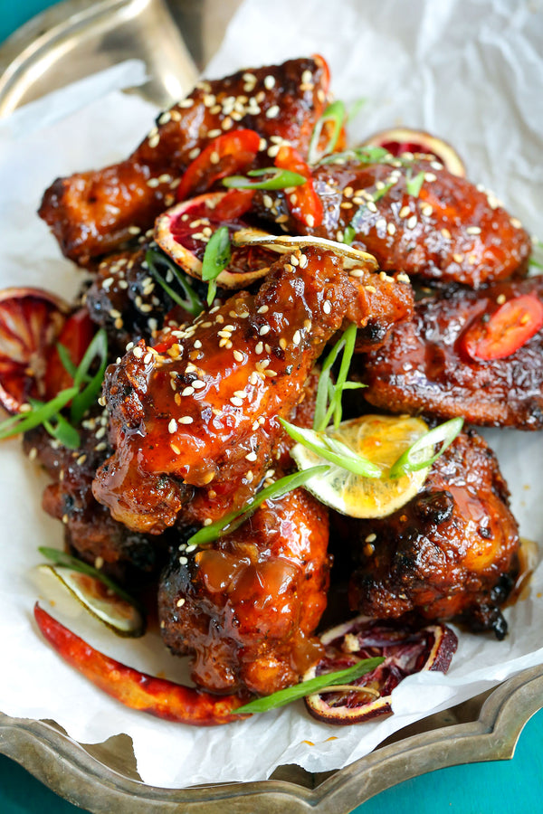 Sweet Chili Wings with Orange and Sesame