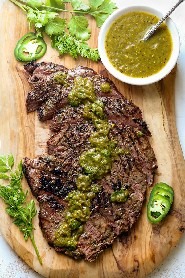 Grilled Flank Steak with Salsa Verde