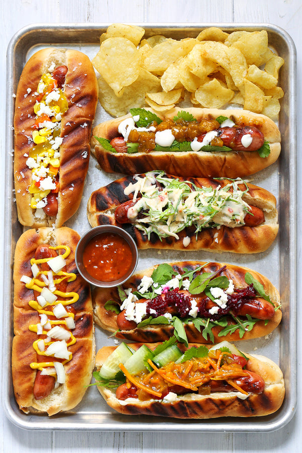 Fancy Hot Dog Condiments and Toppings