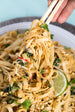 pad Thai style noodles with peanut sauce