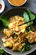 wontons with Sichuan dipping sauce