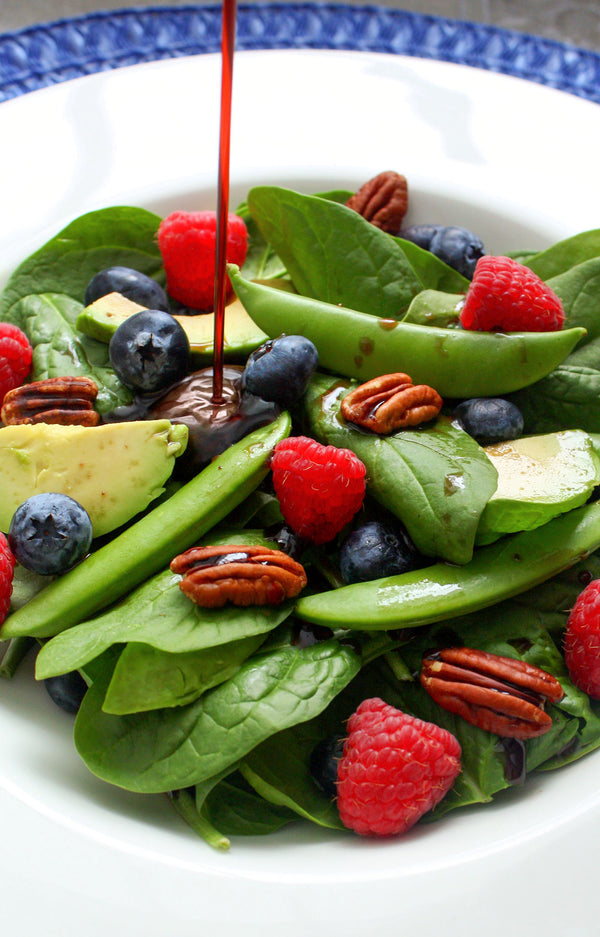 Spinach Berry Salad with Balsamic Blueberry Vinegar