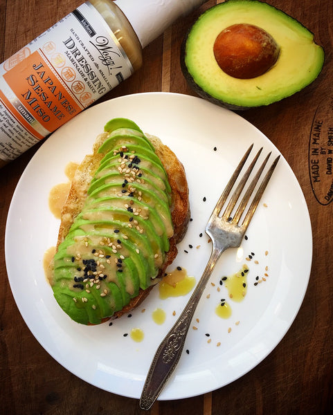 Avocado Toast with Sesame Miso Dressing – Wozz! Kitchen Creations