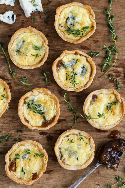 Blue Cheese and Onion Jam Quiche Tarts | Wozz! Kitchen Creations