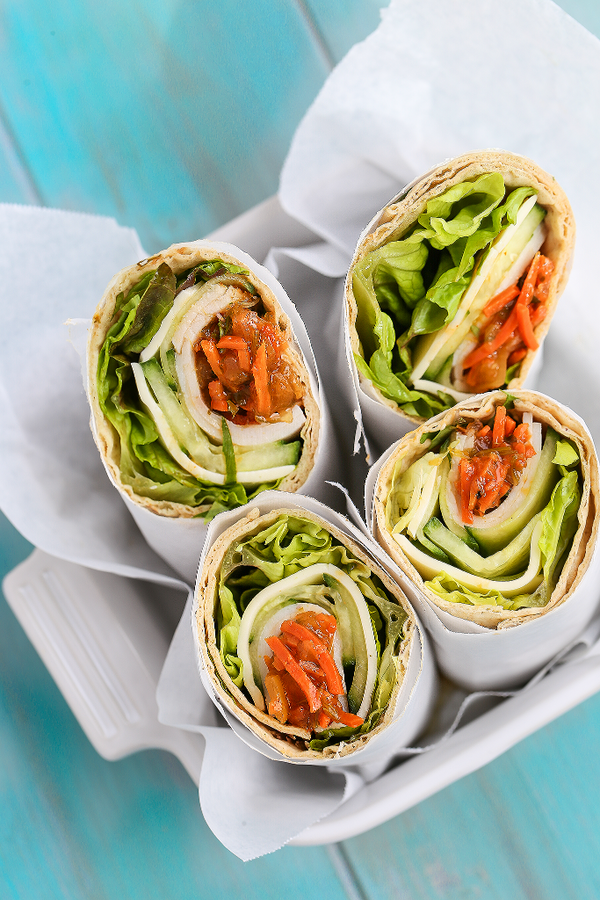 Turkey Cheese Wrap with Thai Orange Ginger Relish