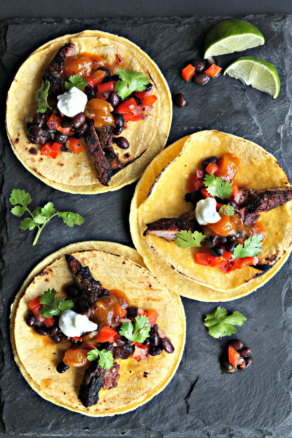 Steak Tacos with Mango Chutney