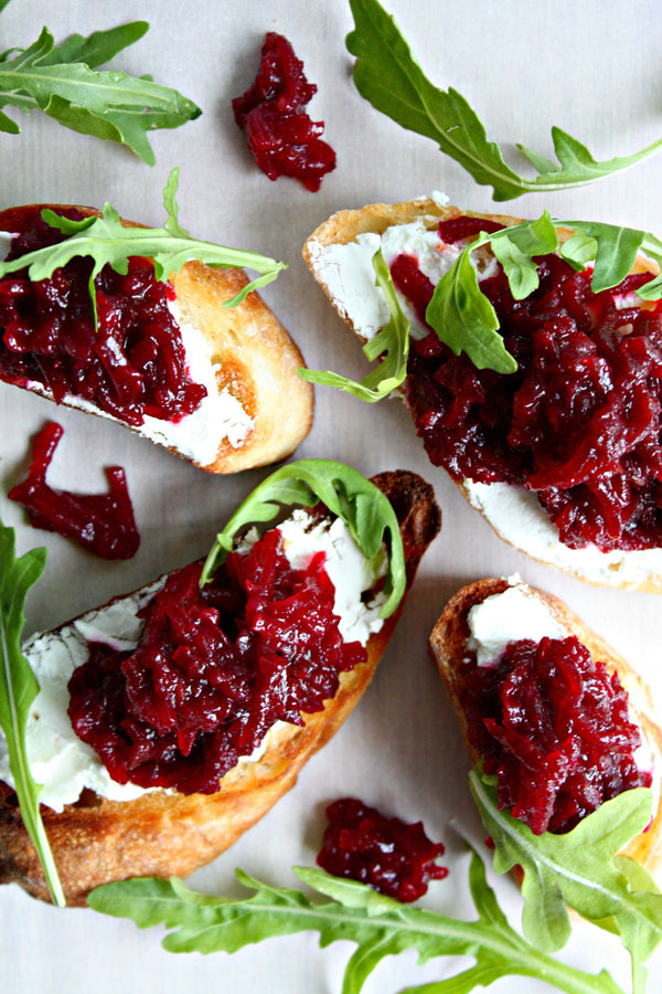Beet Goats Cheese Crostini | Wozz! Kitchen Creations