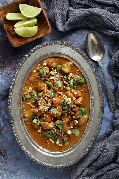 Asian Coconut Peanut Chicken Curry with Butternut Squash | Wozz
