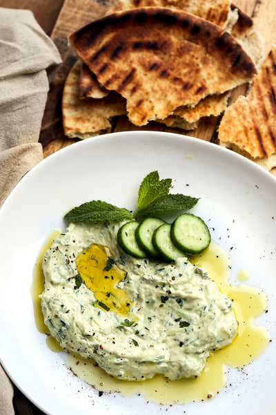 Lemon Green Tahini Tzatziki | Tahini Tzatziki Recipe | Wozz