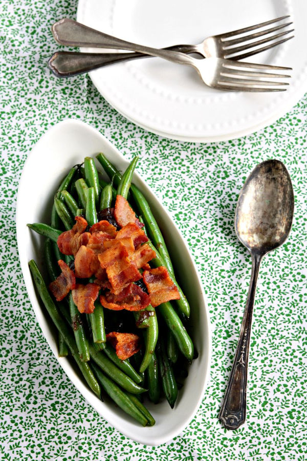 Green Beans with Bacon and Onion Spread | Wozz! Kitchen Creations