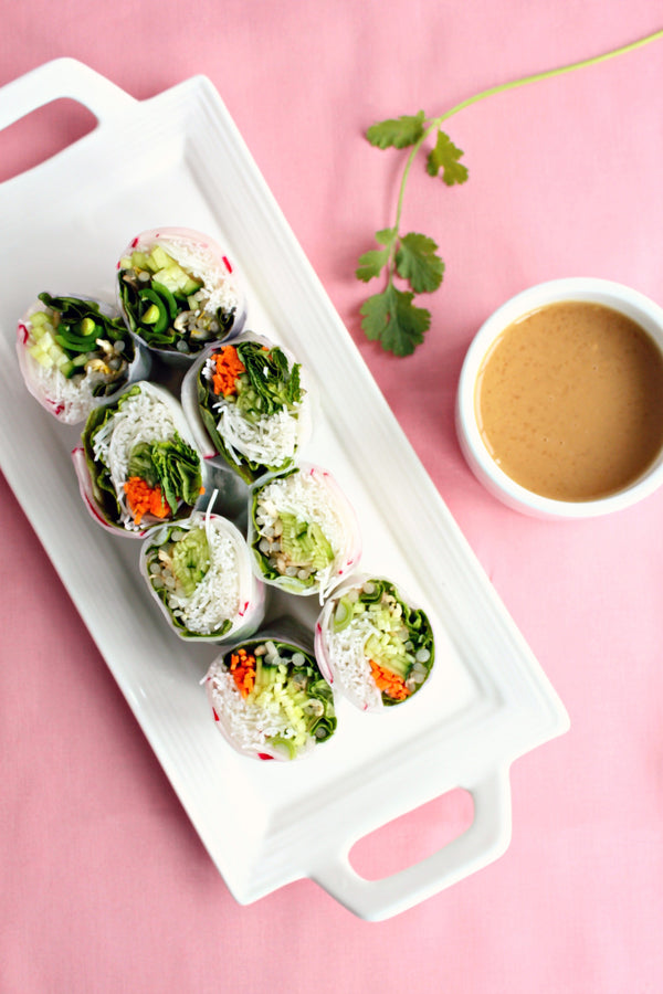 Vegetarian Summer Rolls | Japanese Dipping Sauce