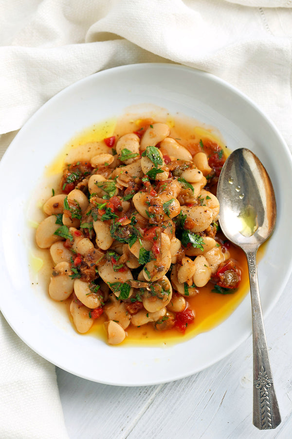 Butter Bean Salad with Bruschetta Caponata