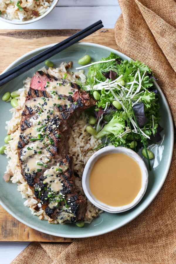 Japanese Steak with Japanese Sesame Miso Sauce
