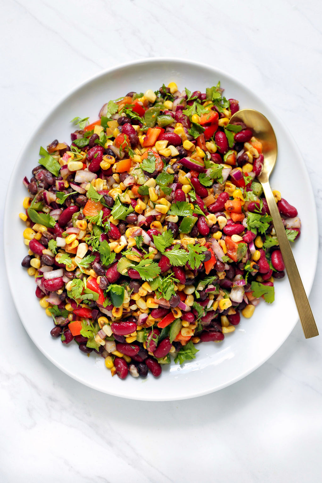Mexican Bean Salad with Salsa Verde