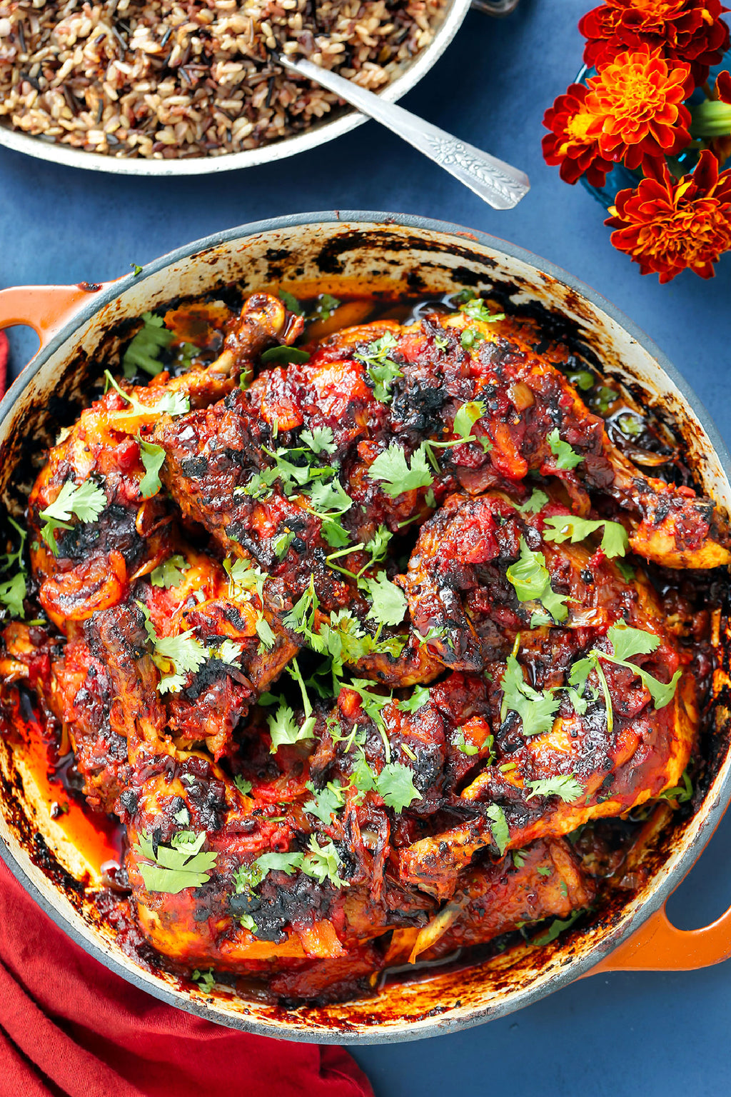 Moroccan Tomato Chicken with Apricots