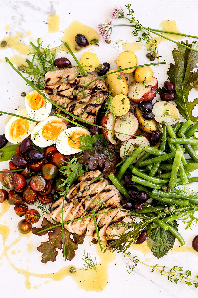 Tuna Nicoise Salad with Lemon Vinegar Dressing