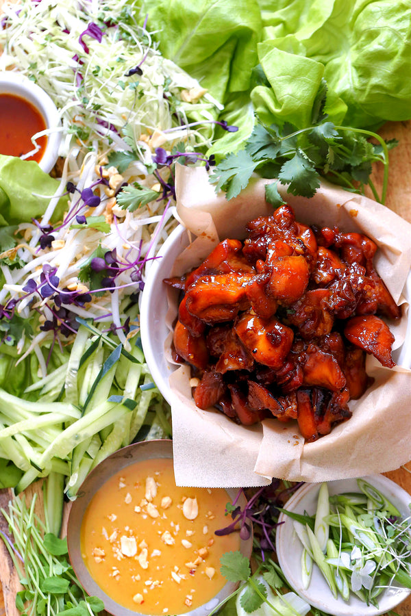 Ginger Soy Chicken Lettuce Wraps