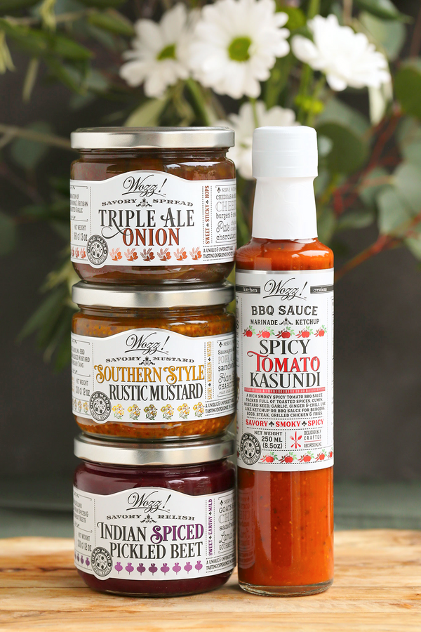 Gourmet Condiments For Burgers Set