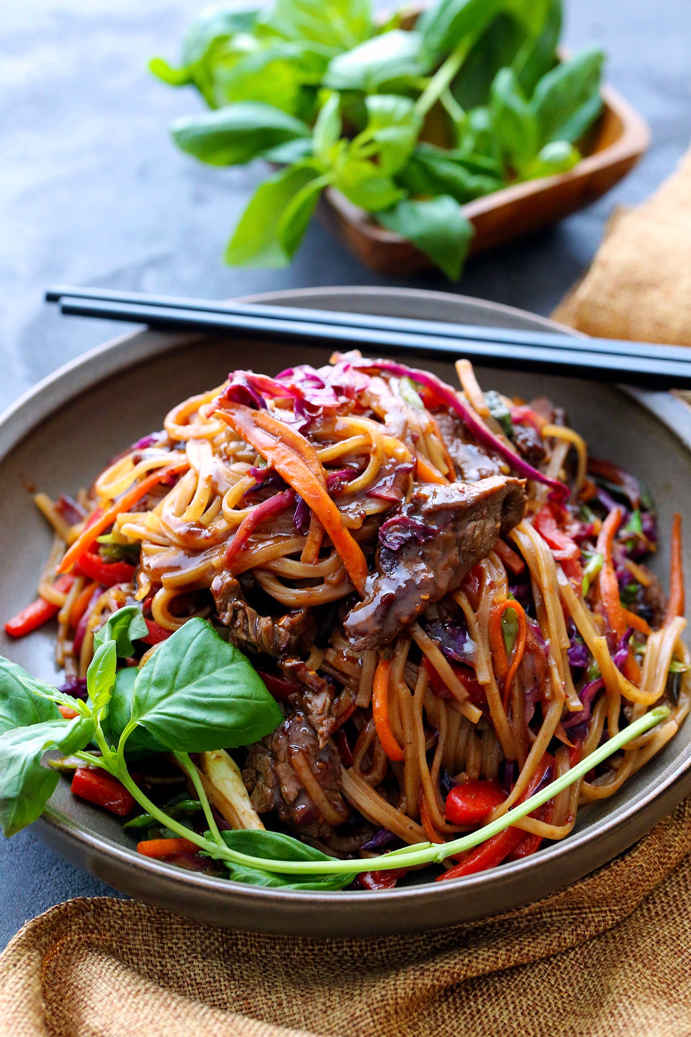 Korean Beef and Noodle Stir Fry