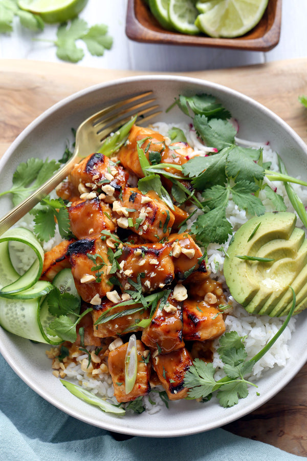Peanut Salmon Bowls