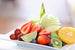Fruit Plate with Lychee Coconut Lime dressing
