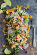roast chicken mint cucumber salad with peanut dressing