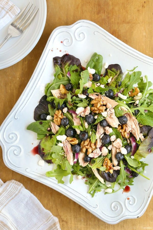 Chicken Walnut Salad with Balsamic Blueberry Vinegar