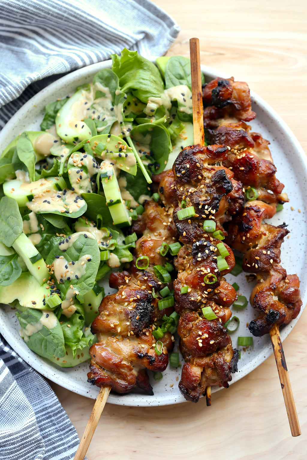 Japanese Sesame Miso Chicken Skewers