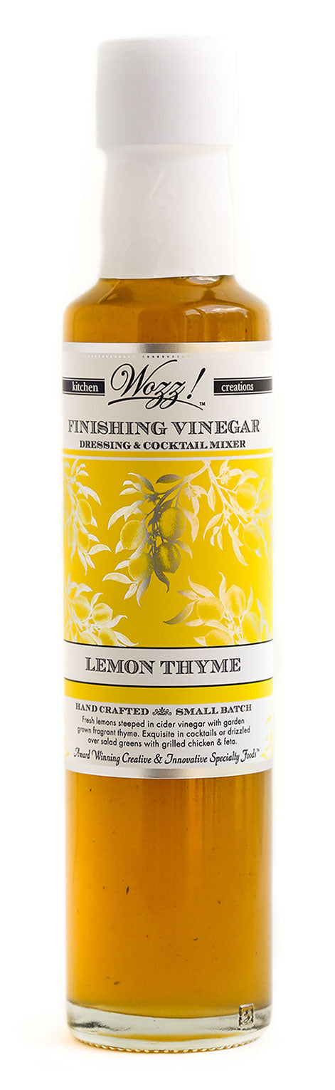 Lemon Vinegar with Thyme | Lemon Shrub Cocktail Mixer | Wozz