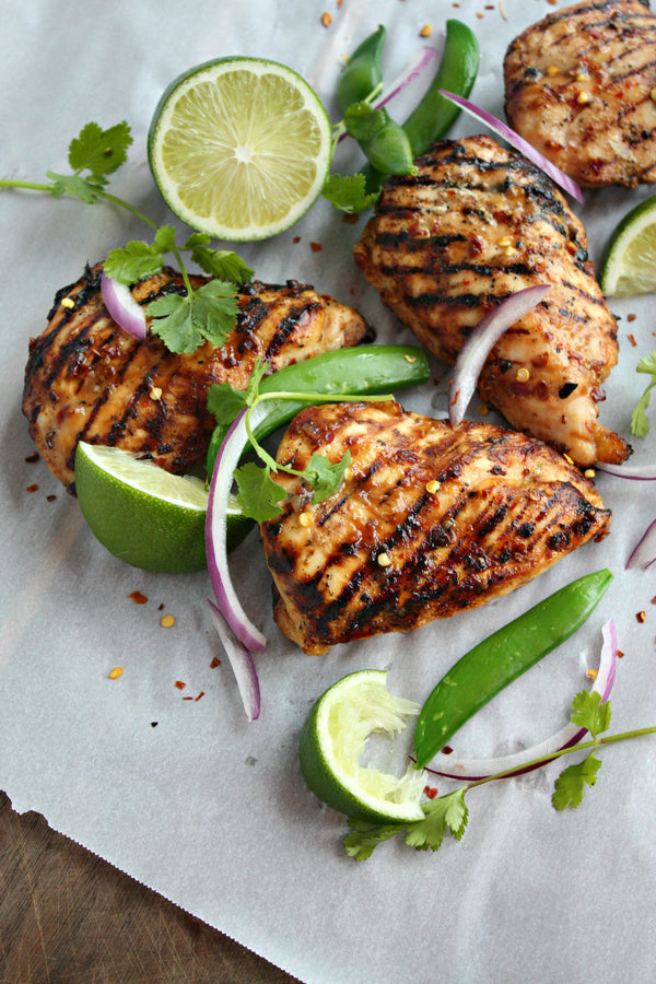 Lychee Coconut Lime Grilled Chicken | Wozz! Kitchen Creations