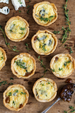 Blue Cheese and Onion Jam Quiche Tarts