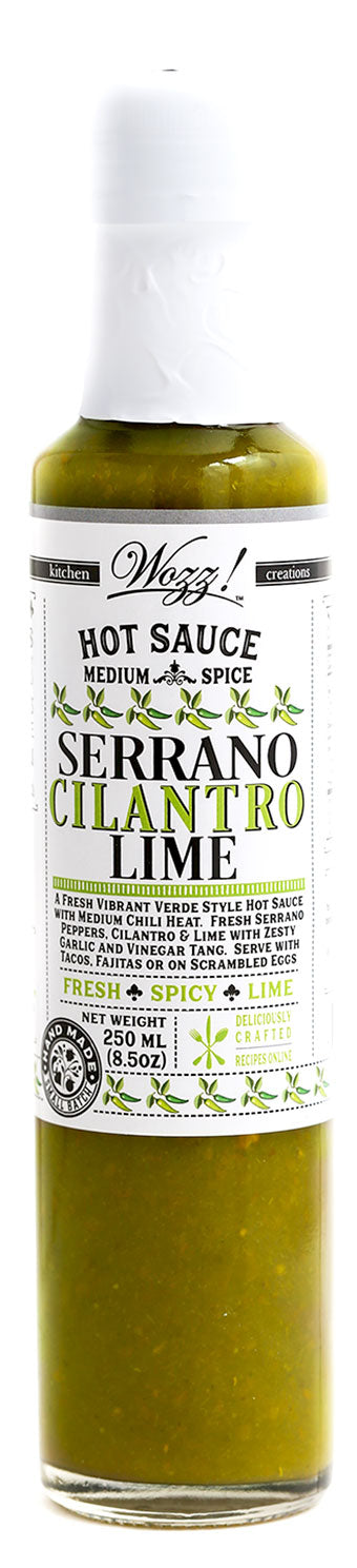 Serrano Cilantro Lime Hot Sauce | Wozz! Kitchen Creations