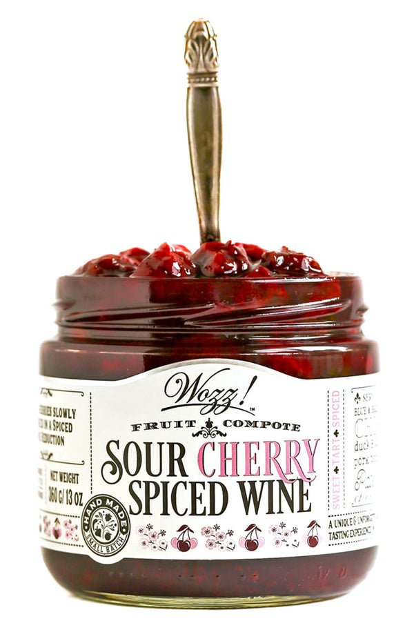 Sour Cherry Spiced Wine Fruit Compote | Sour Cherry Spread