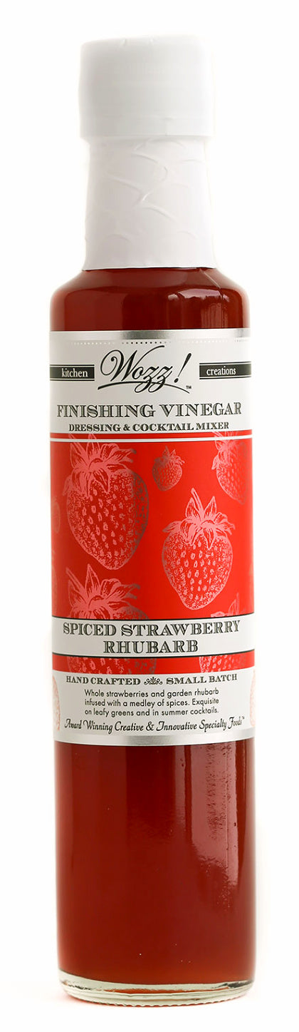 Spiced Strawberry Rhubarb Vinegar and Cocktail Shrub Mixer