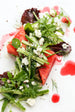 Watermelon Mint Feta Salad with Raspberry Red Wine Vinegar