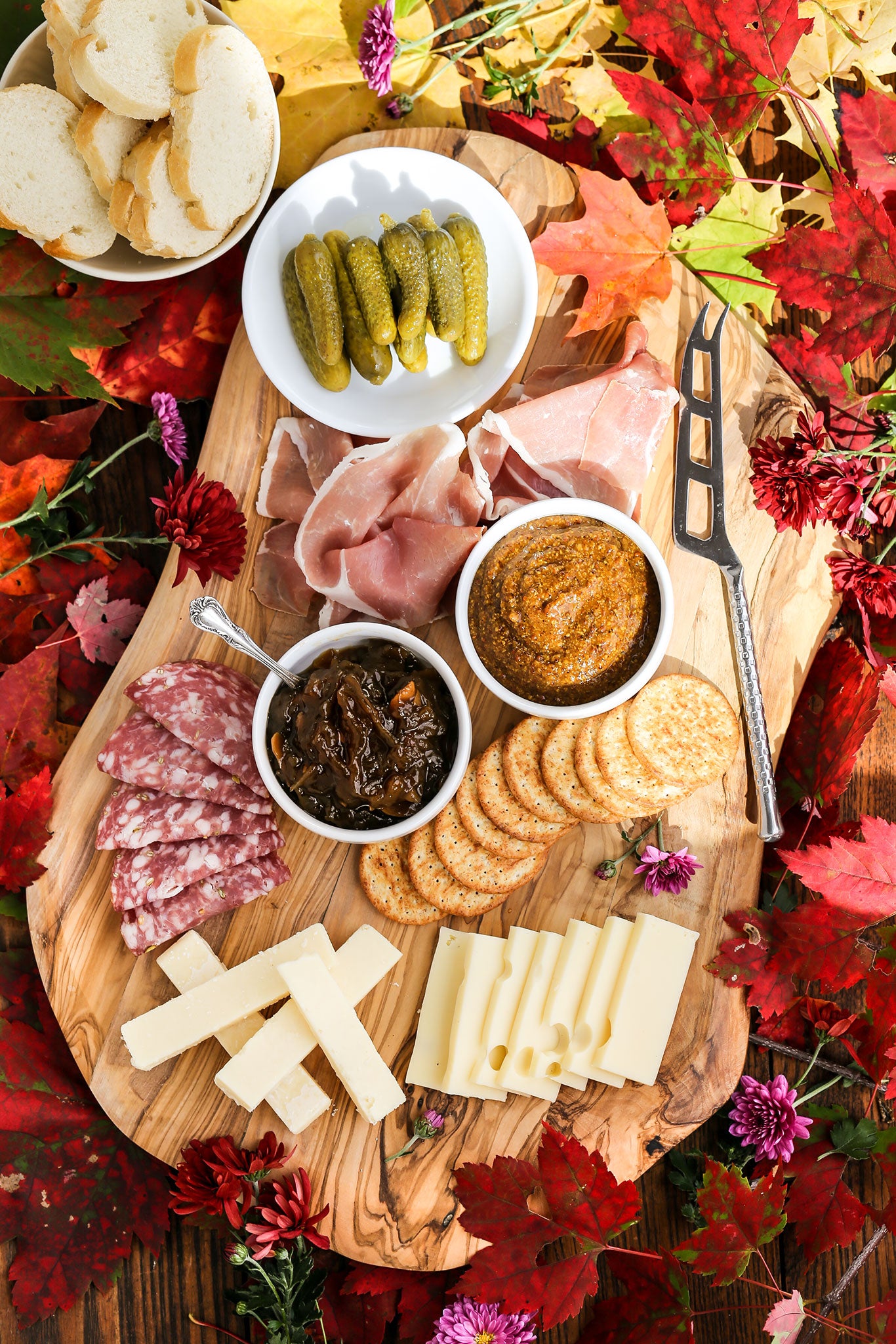 Festive Fall Charcuterie and Cheese Board, Simple Meat and Cheese Platter