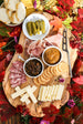 Charcuterie and Cheese Board with Wozz! Onion Jam and Savory Mustard Condiments