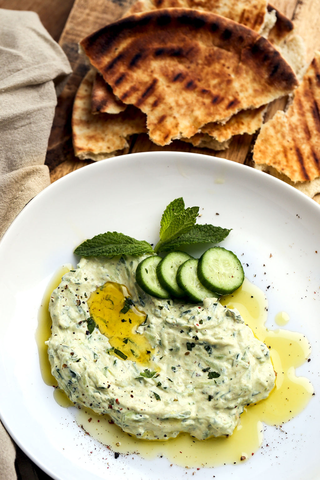 Lemon Green Tahini Tzatziki