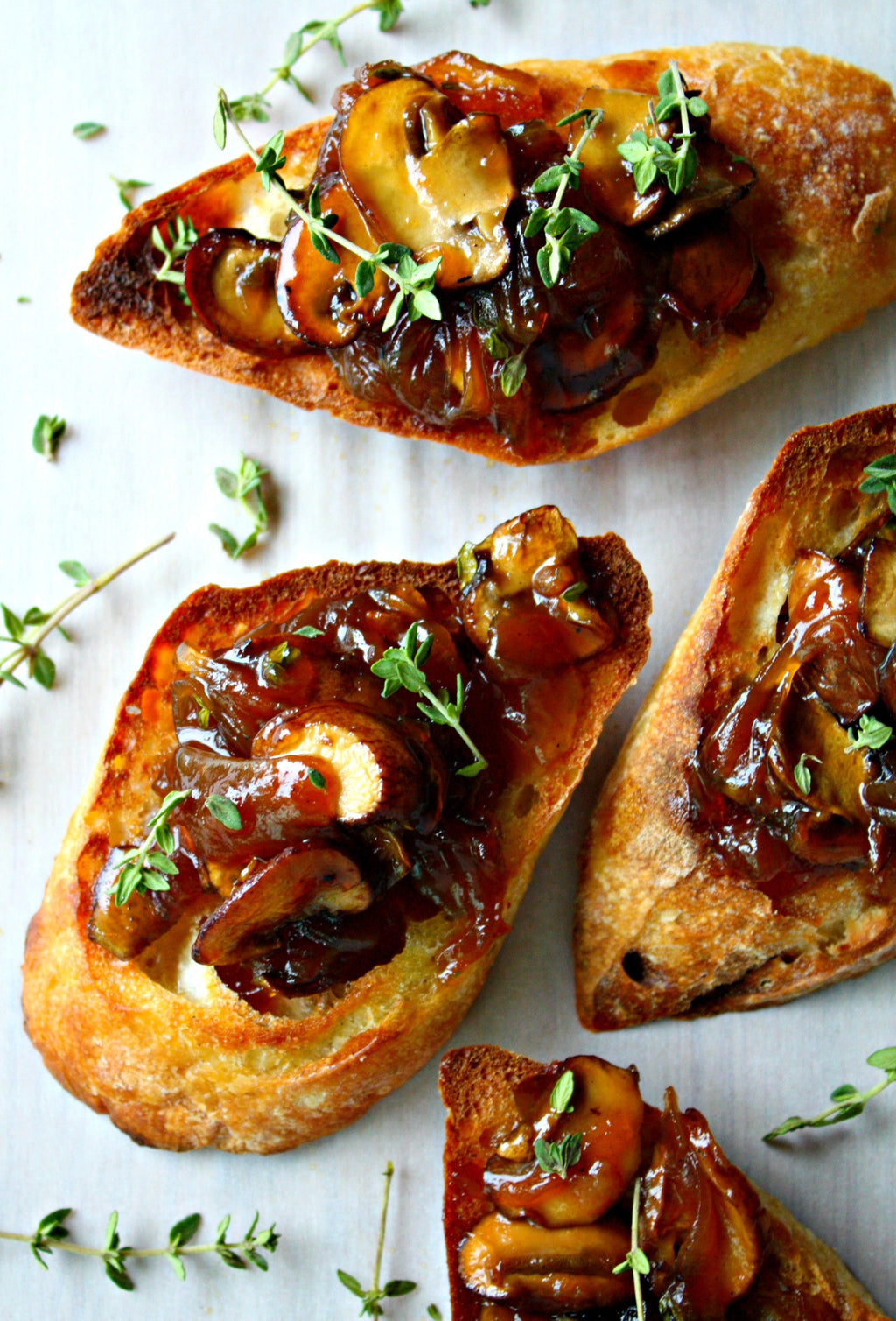 Mushroom and Onion Jam Crostini | Wozz! Kitchen Creations